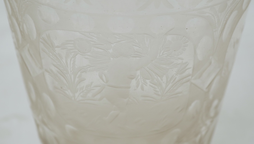 A massive Bohemian 'Four Seasons' beaker, c.1700